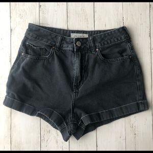 Pacsun high waisted black denim shorts